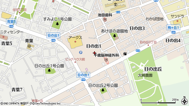 〒066-0017 北海道千歳市日の出の地図