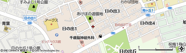 北海道千歳市日の出周辺の地図