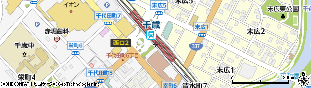 白木屋 千歳西口駅前店周辺の地図