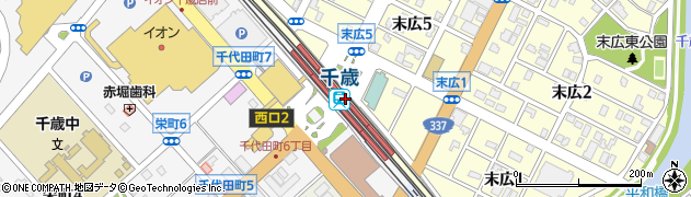 千歳駅周辺の地図