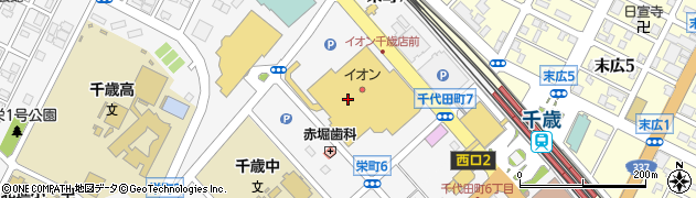 日本一　ポスフール千歳店周辺の地図