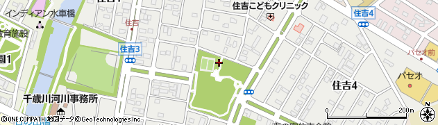 北海道千歳市住吉周辺の地図