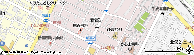 北海道千歳市新富周辺の地図