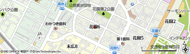 北海道千歳市花園6丁目周辺の地図