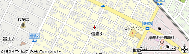 北海道千歳市信濃3丁目周辺の地図