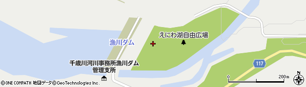 漁川ダム周辺の地図