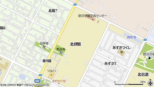 〒066-0075 北海道千歳市北信濃の地図
