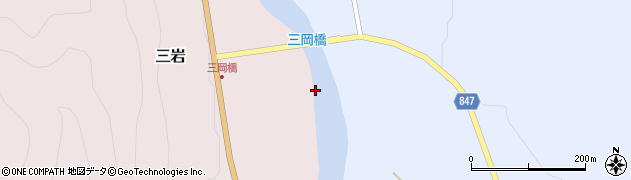 三岡橋周辺の地図