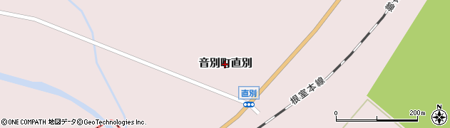 北海道釧路市音別町直別周辺の地図