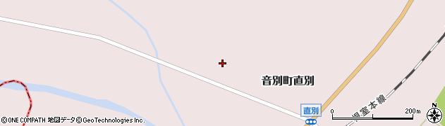 北海道釧路市音別町直別仲通周辺の地図