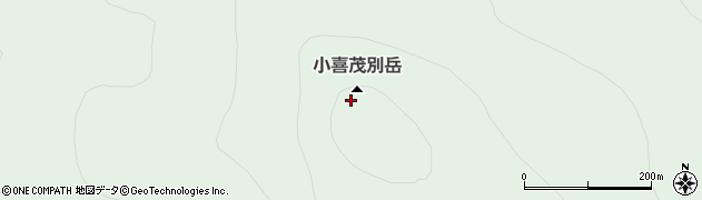 小喜茂別岳周辺の地図