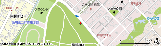 北海道恵庭市駒場町周辺の地図