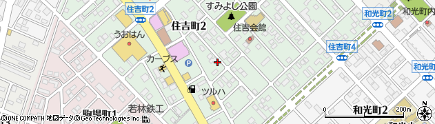 北海道恵庭市住吉町周辺の地図