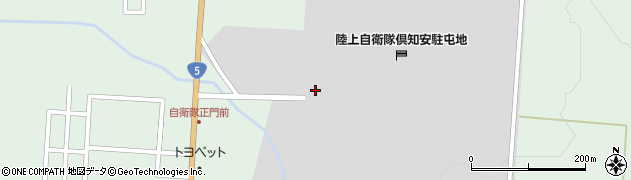 陸上自衛隊倶知安駐屯地周辺の地図