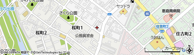 北海道恵庭市泉町183周辺の地図
