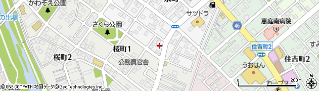 北海道恵庭市泉町181周辺の地図