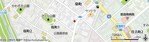 北海道恵庭市泉町144周辺の地図