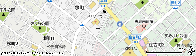 北海道恵庭市泉町68周辺の地図