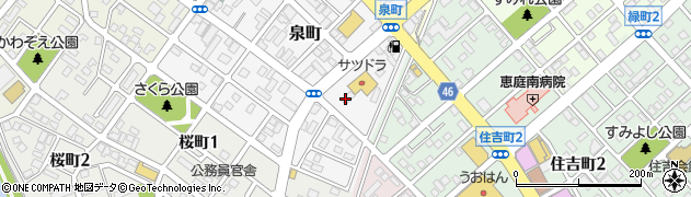 北海道恵庭市泉町73周辺の地図