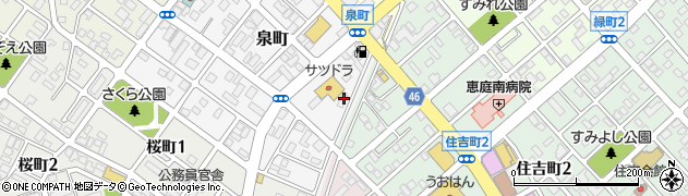 北海道恵庭市泉町67周辺の地図