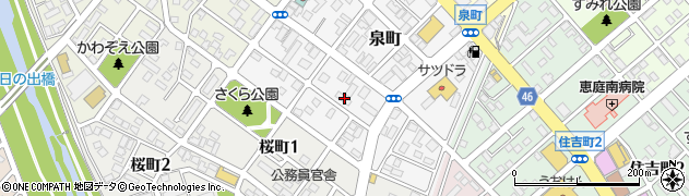 北海道恵庭市泉町137周辺の地図