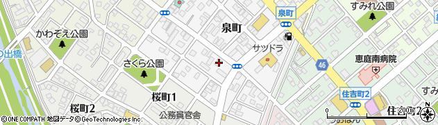 北海道恵庭市泉町139周辺の地図