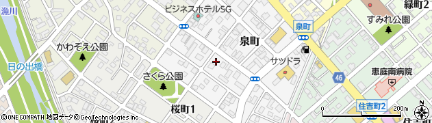 北海道恵庭市泉町133周辺の地図