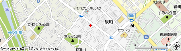 北海道恵庭市泉町123周辺の地図