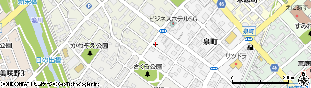 北海道恵庭市泉町130周辺の地図