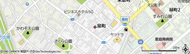 北海道恵庭市泉町94周辺の地図