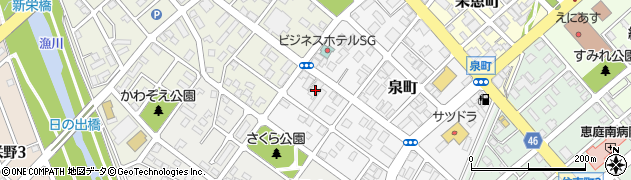 北海道恵庭市泉町120周辺の地図