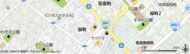 北海道恵庭市泉町60周辺の地図