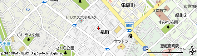北海道恵庭市泉町97周辺の地図