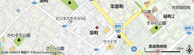 北海道恵庭市泉町35周辺の地図