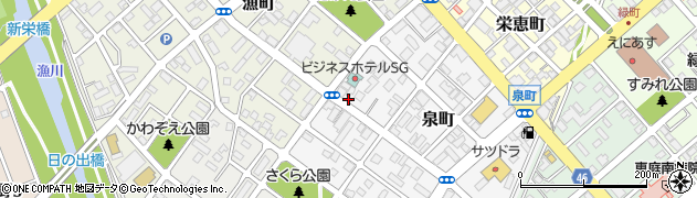 北海道恵庭市泉町109周辺の地図