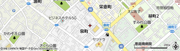 北海道恵庭市泉町47周辺の地図