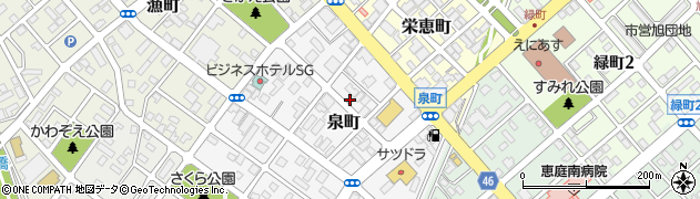 北海道恵庭市泉町36周辺の地図