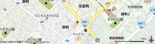 北海道恵庭市泉町61周辺の地図