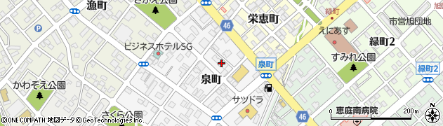 北海道恵庭市泉町48周辺の地図