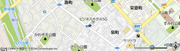 北海道恵庭市泉町110周辺の地図