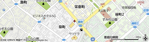 北海道恵庭市泉町62周辺の地図