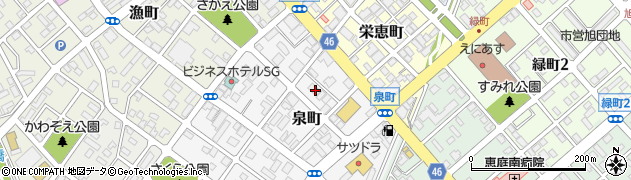 北海道恵庭市泉町49周辺の地図
