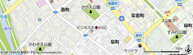 北海道恵庭市泉町114周辺の地図