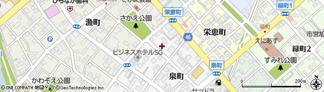 北海道恵庭市泉町3周辺の地図