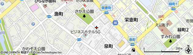 北海道恵庭市泉町13周辺の地図