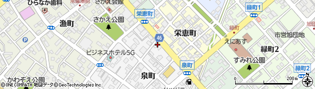 北海道恵庭市泉町24周辺の地図