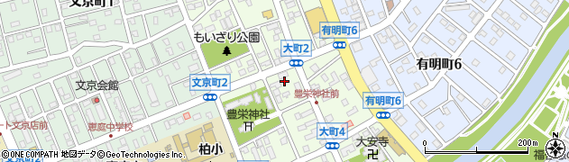 北海道恵庭市大町周辺の地図
