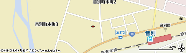 北海道釧路市音別町本町周辺の地図
