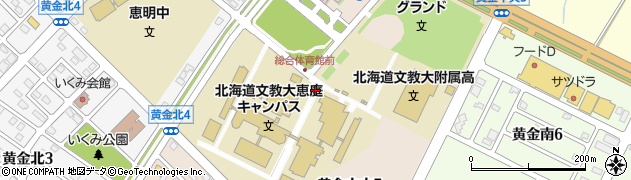 北海道恵庭市黄金中央5丁目周辺の地図