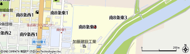 北海道倶知安町（虻田郡）南８条東周辺の地図